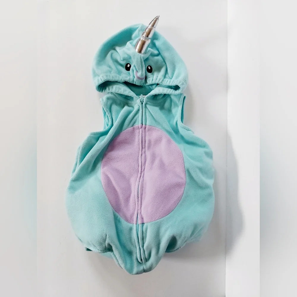 Blue Fleece Narwhal Costume size 24 months Halloween Christmas